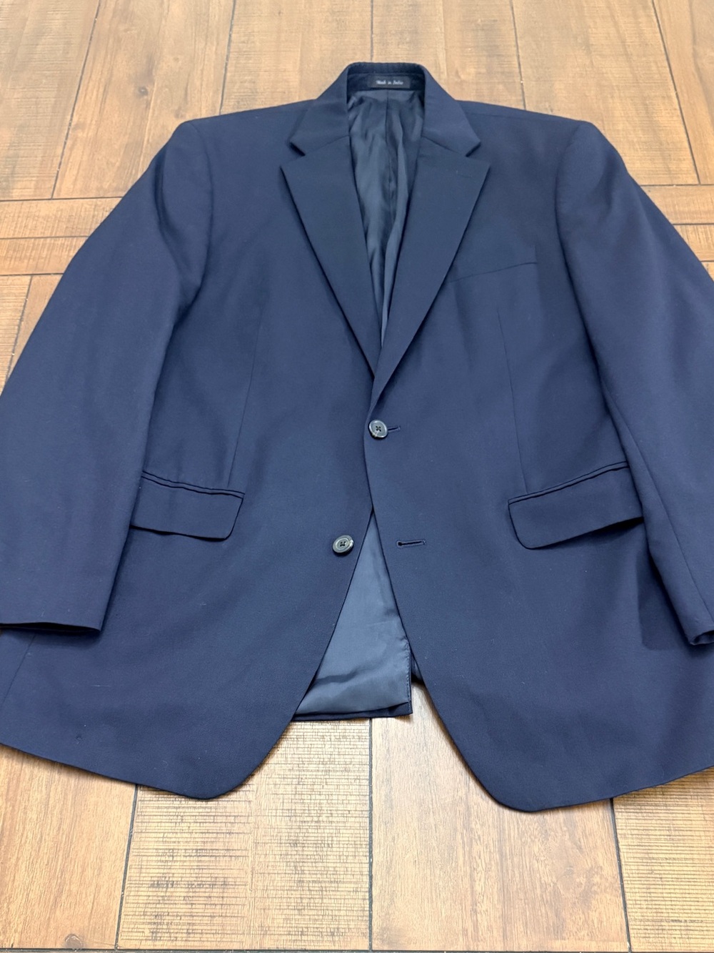 Lauren Ralph Lauren Men’s Blue Solid Wool 2-Button Blazer 42L